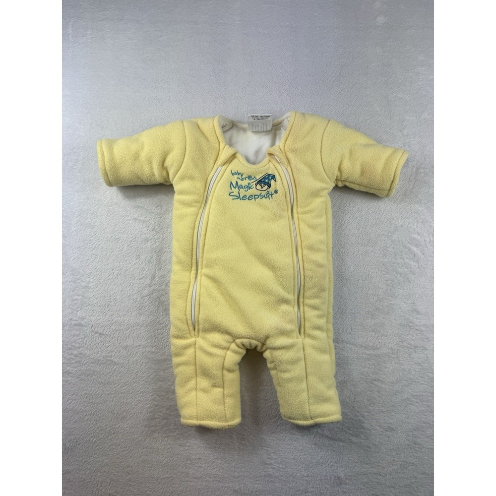 Baby Merlin's Magic Sleep Suit Size Small 3-6 Months 12-18 lbs Yellow Cotton